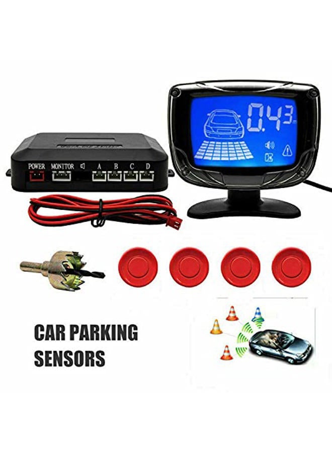 MACHSWON 4 LED Car Parking Radar Sensor Buzzer Alarm Backup Reverse System Kit universal NEW Car Parking Rear Reverse 4 Sensors Kit Buzzer Radar LED Display Alarm System - Image 4
