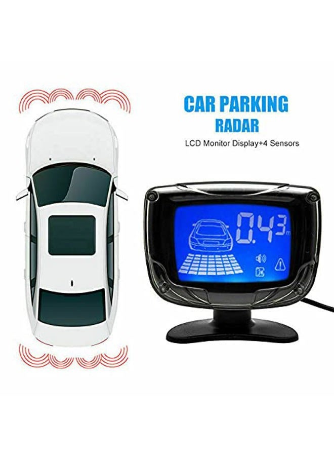 MACHSWON 4 LED Car Parking Radar Sensor Buzzer Alarm Backup Reverse System Kit universal NEW Car Parking Rear Reverse 4 Sensors Kit Buzzer Radar LED Display Alarm System - Image 3