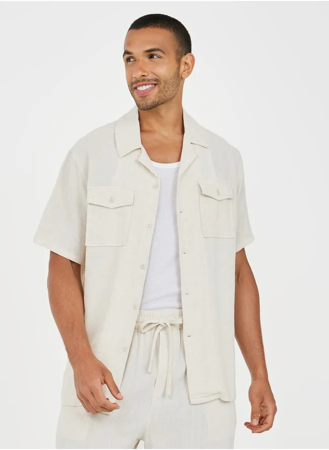 ستايلي Premium Linen Relaxed Fit Shirt