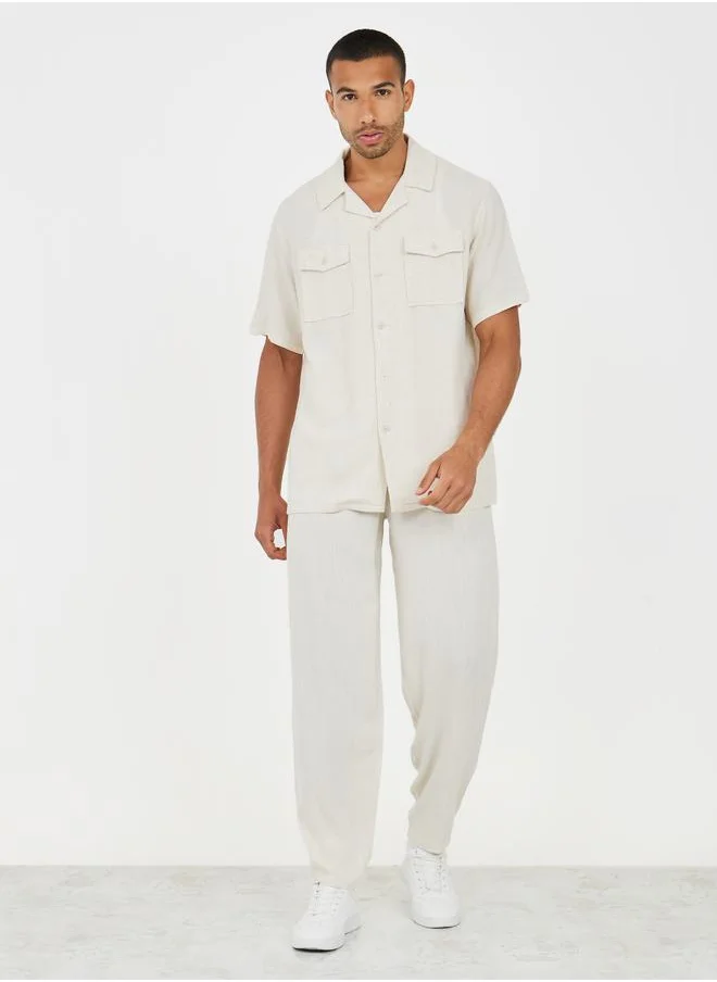 ستايلي Premium Linen Relaxed Fit Shirt