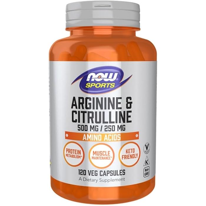 now Arginine 500mg with Citrulline 250 mg-120 Capsules - Image 4