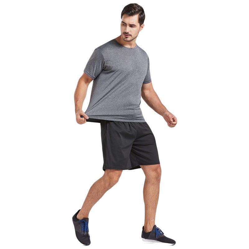 AKAWOOKO 5 Pack Men's Dry Fit T Shirts Athletic Running Gym Workout Short Sleeve Tee Shirts for Men (US, Alpha, X-Large, Regular, Regular, Set 3) - Image 5