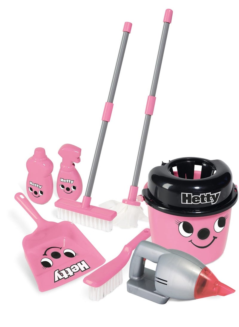 CASDON - Deluxe Hetty Cleaning Trolley: Pink Trolley With A Working Hand Vacuum And Accessories. For Children Aged 3+ - Image 1