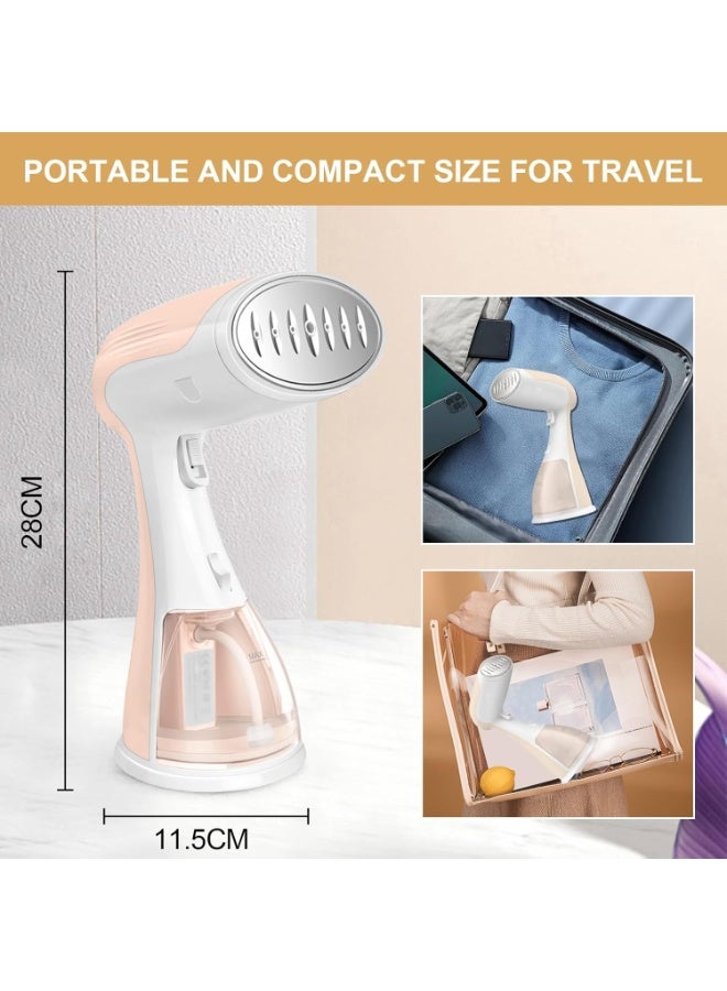 آر إيه أف مكواة بخار محمولة للملابس بقوة 1500 وات وخزان مياه قابل للفصل سعة 300 مل ومكواة بخار محمولة وتسخين سريع وإخراج بخار مستمر ومضادة للتنقيط ومناسبة للسفر - Image 2