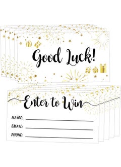 300 Pcs Enter To Win Raffle Tickets Cards 3.5 X 2 Inch Entry Form Cards For Contest Carnivals Raffles Fairs Ballot Box Raffle Drum With Space For Name Email Address Phone Number (Popular Style)