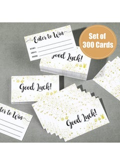 Chinco 300 Pcs Enter To Win Raffle Tickets Cards 3.5 X 2 Inch Entry Form Cards For Contest Carnivals Raffles Fairs Ballot Box Raffle Drum With Space For Name Email Address Phone Number (Popular Style)  - Image 3