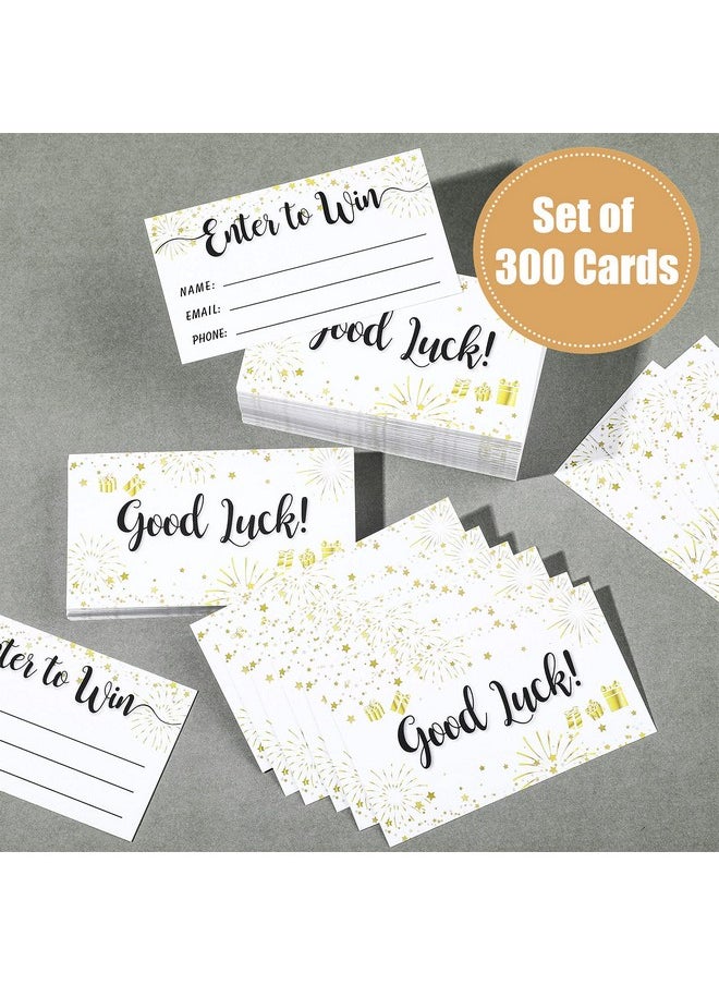 Chinco - 300 Pcs Enter To Win Raffle Tickets Cards 3.5 X 2 Inch Entry Form Cards For Contest Carnivals Raffles Fairs Ballot Box Raffle Drum With Space For Name Email Address Phone Number (Popular Style) - Image 1