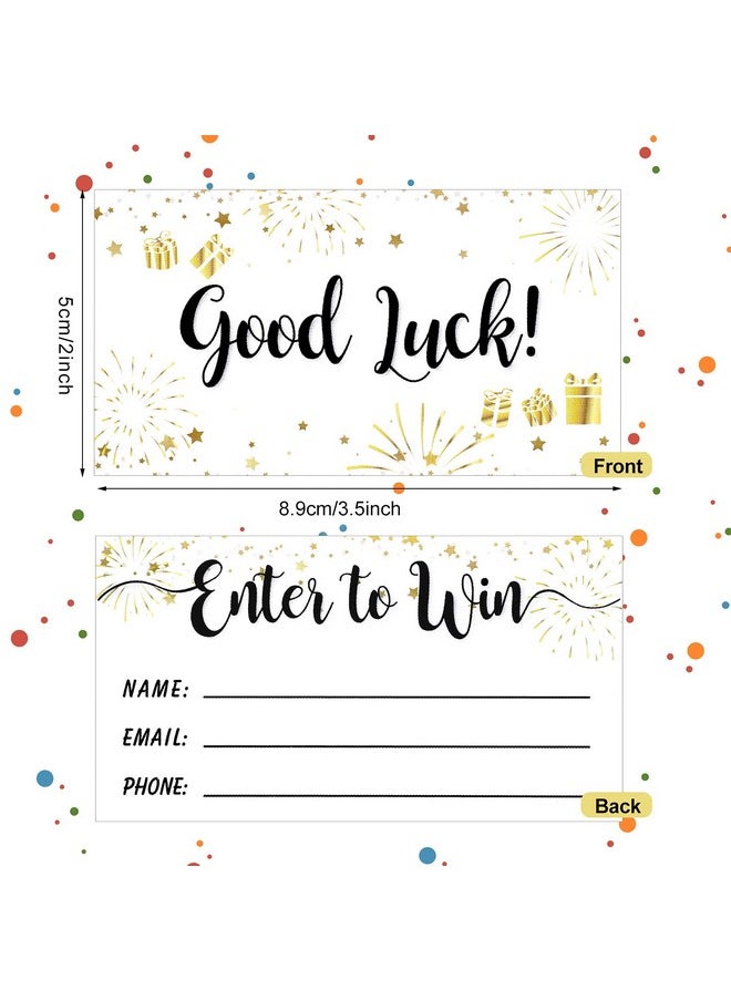 Chinco - 300 Pcs Enter To Win Raffle Tickets Cards 3.5 X 2 Inch Entry Form Cards For Contest Carnivals Raffles Fairs Ballot Box Raffle Drum With Space For Name Email Address Phone Number (Popular Style) - Image 1