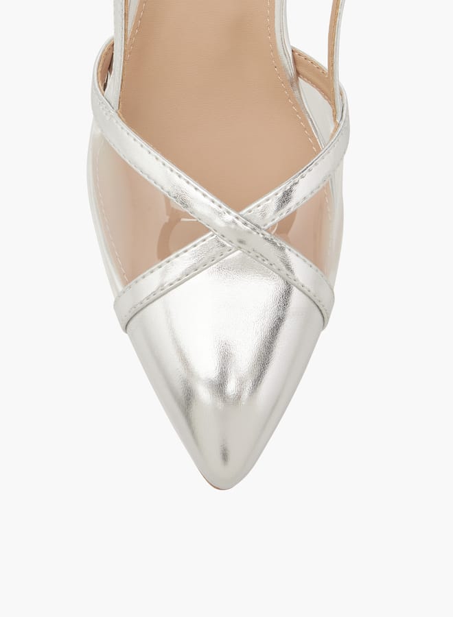 Flora Bella By Shoexpress Women Pointed Toe Slingback Shoes with Stiletto Heels and Buckle Closure  - Image 4