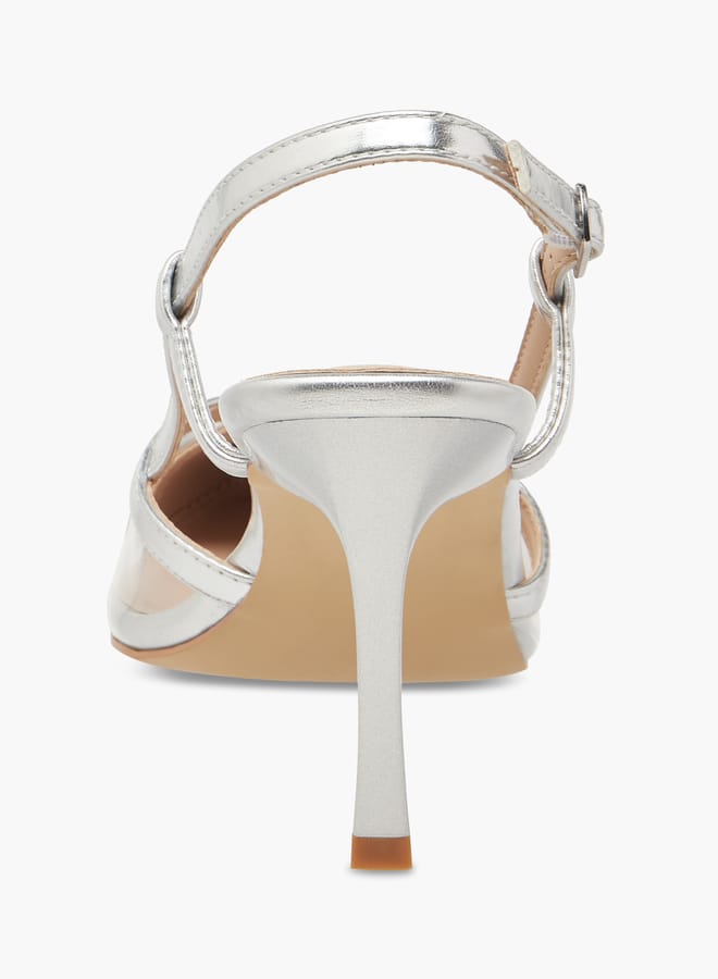 Flora Bella By Shoexpress Women Pointed Toe Slingback Shoes with Stiletto Heels and Buckle Closure  - Image 5
