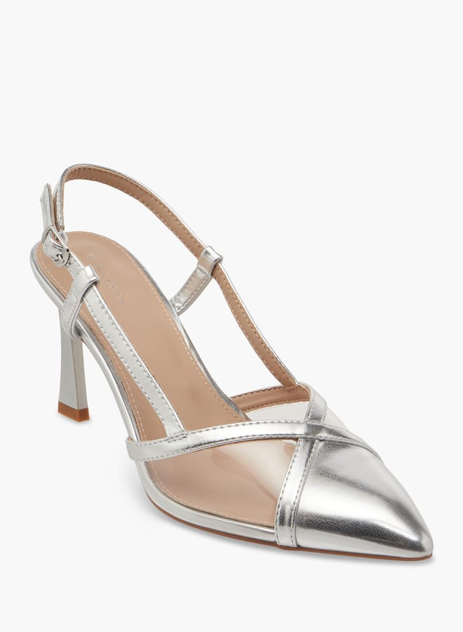 Flora Bella By Shoexpress Women Pointed Toe Slingback Shoes with Stiletto Heels and Buckle Closure  - Image 2