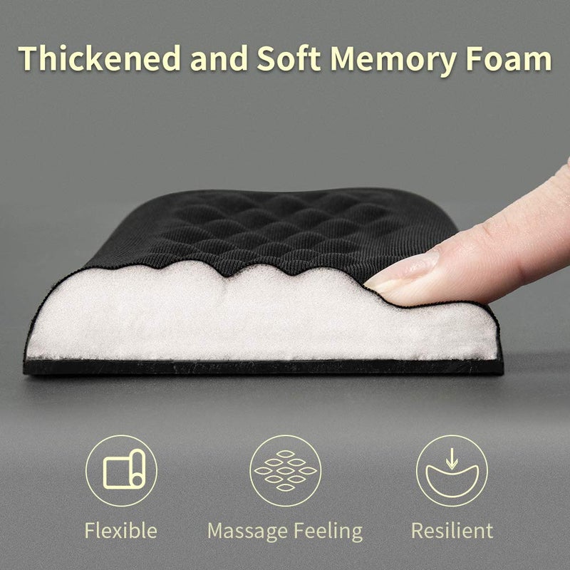 Vaydeer 60%-75% Keyboard Wrist Rest, Memory Foam Hand Rest Support Pad Padded for Office, Computer, Laptop, Mac Typing and Wrist Pain Relief and Repair(14.17inch,Black) - Image 4