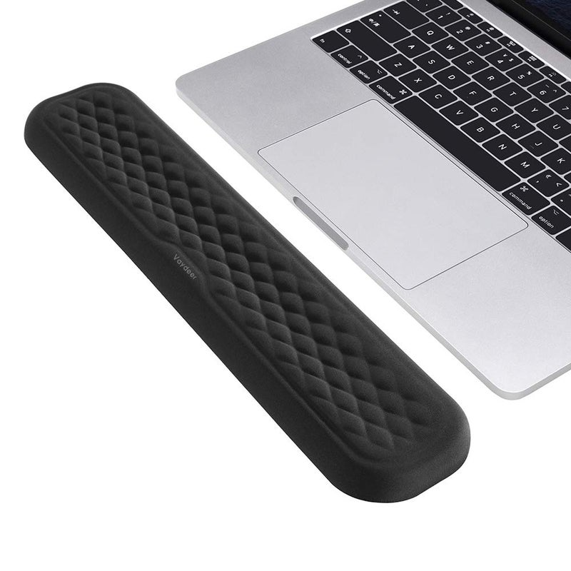 Vaydeer 60%-75% Keyboard Wrist Rest, Memory Foam Hand Rest Support Pad Padded for Office, Computer, Laptop, Mac Typing and Wrist Pain Relief and Repair(14.17inch,Black) - Image 1