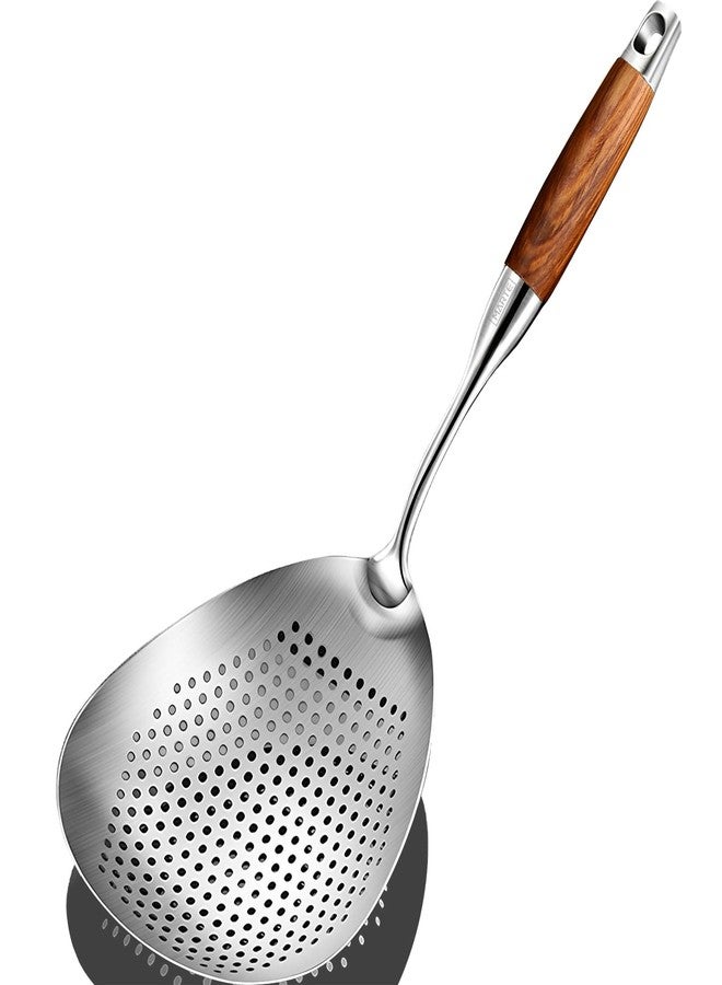 Marte Pasta Food Strainer Spoon,Kitchen Cooking Skimmer Ladle,Large Stainless Steel Slotted Spoon,Spider Strainer Colander Spoon for Cooking,Draining and Frying,15 Inch - Image 1