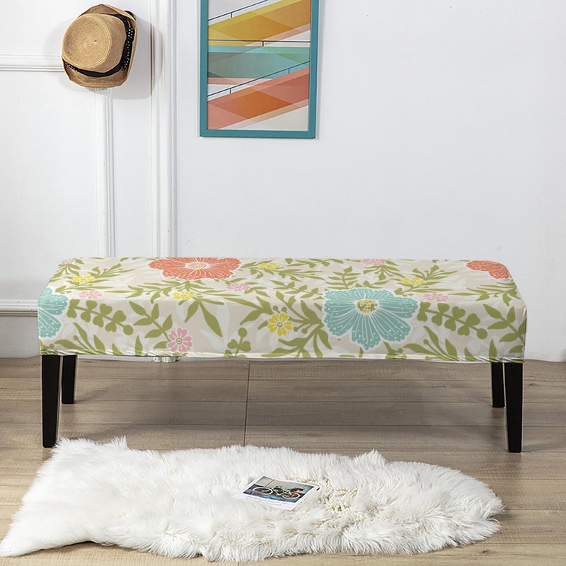 Stretchable Printed Bench Cover Dust Proof Modern Home Decor Machine Washable CDT Dashuye - Image 2