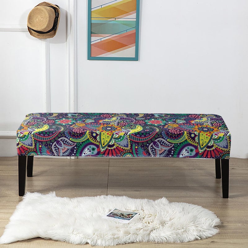 Stretchable Printed Bench Cover Dust Proof Modern Home Decor Machine Washable CDT Dashuye - Image 5