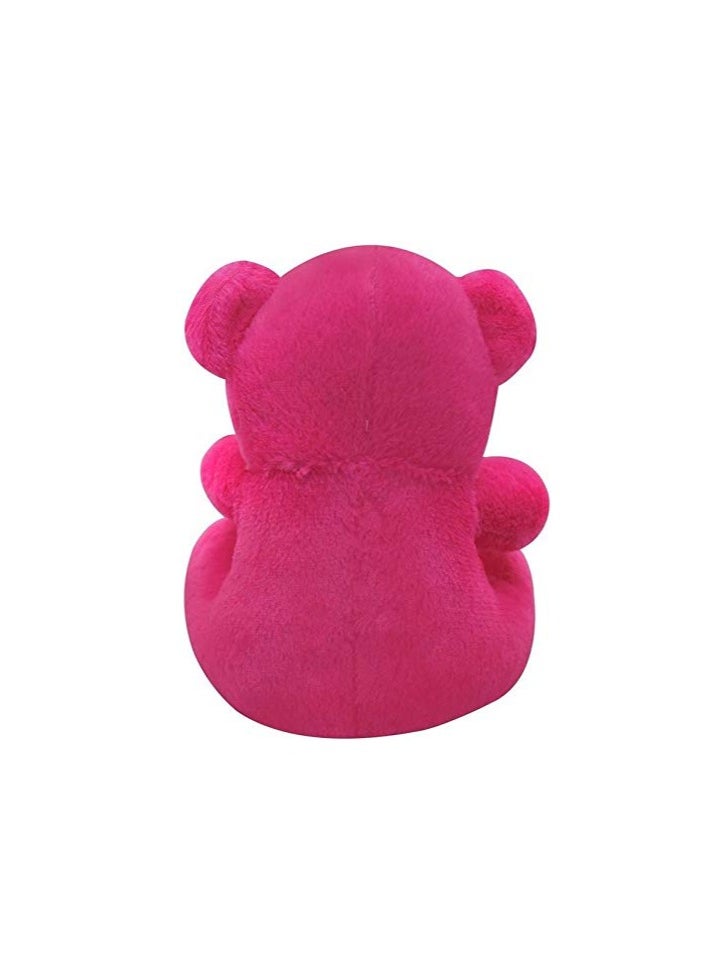 Generic Plush Teddy Bear, 30 Cm, Dark Pink Color - A Beautiful Gift For Girls And Women  - Image 2