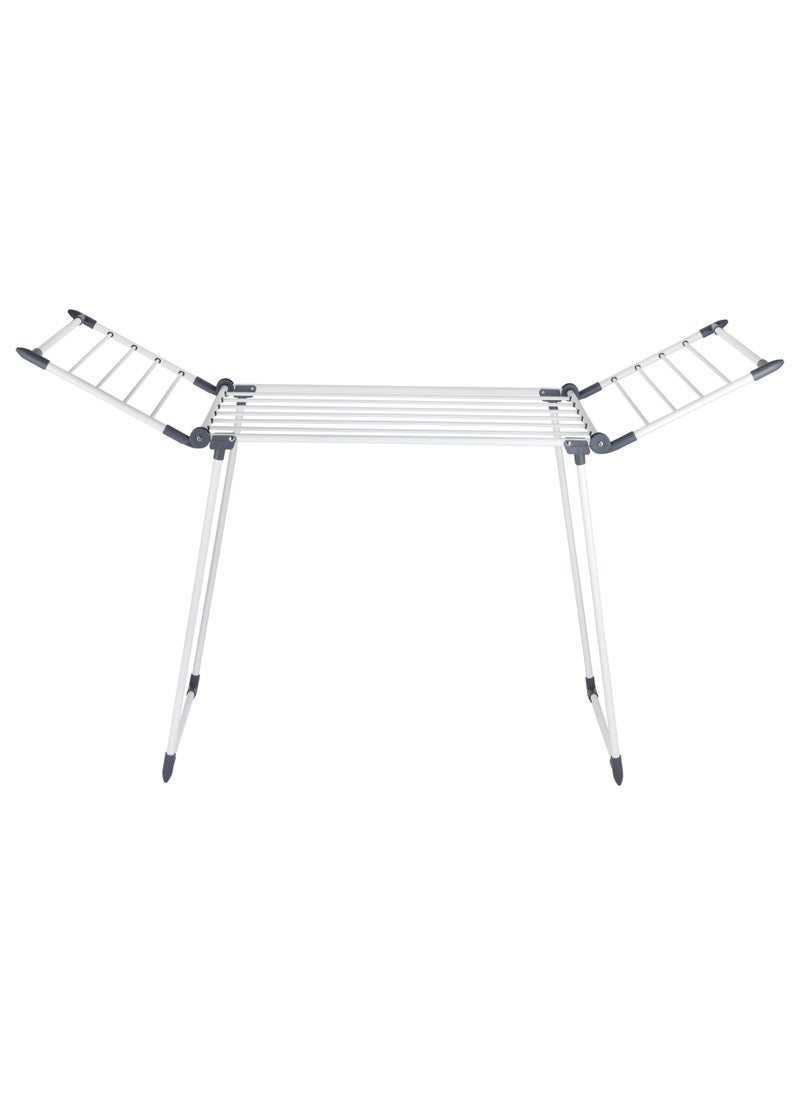 ديلكاسا مجفف ملابس من الفولاذ الكربوني 175 × 108 DC3284 حامل تجفيف قماش من الفولاذ الكربوني المطلي بمسحوق وإطار، تصميم أنيق، مساحة تجفيف واسعة، حامل قوي - Image 1