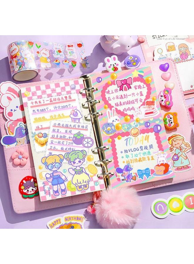 Bluejw Hand Account Net Red Square Book Suit Girl Cute High Color Value Blank Girl Heart Hand Account Book Loose Leaf Detachable - Image 2