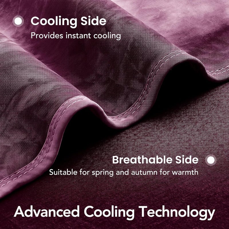 Topcee Cooling Blanket (90"x104"King Size) for Hot Sleepers,Absorbs Heat to Keep Body Cool for Night Sweats,100% Oeko-Tex Certified Cool Fiber,Breathable,Comfortable, Hypo-Allergenic, All-Season. - Image 5