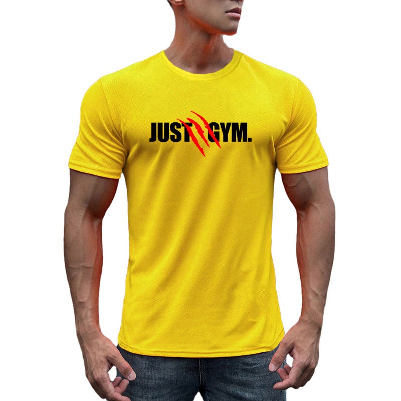 Summer fitness men's T-shirt foreign trade Europe and the United States breathable quick-drying short-sleeved high-grade American top - Image 2