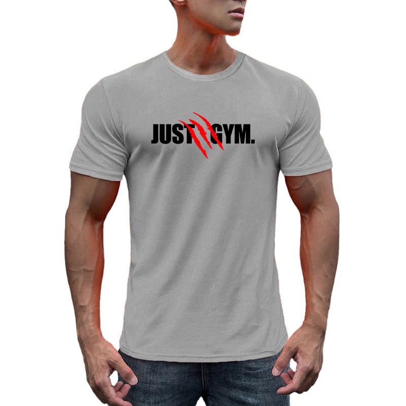 Summer fitness men's T-shirt foreign trade Europe and the United States breathable quick-drying short-sleeved high-grade American top - Image 5