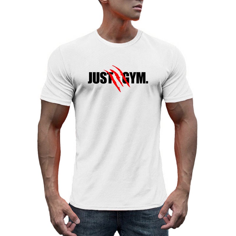 Summer fitness men's T-shirt foreign trade Europe and the United States breathable quick-drying short-sleeved high-grade American top - Image 4