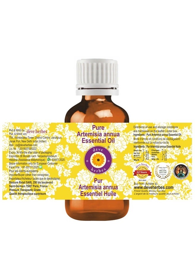 Deve Herbes Pure Sweet Wormwood Essential Oil (Artemisia annua) 100% Natural Therapeutic Grade Steam Distilled 100ml (3.38 oz) - Image 2