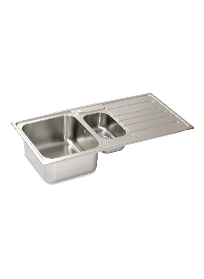 milano Abrasion Resistant Double Bowl Kitchen Sink Silver BL-806 30 x 20 x 97 cm 43154