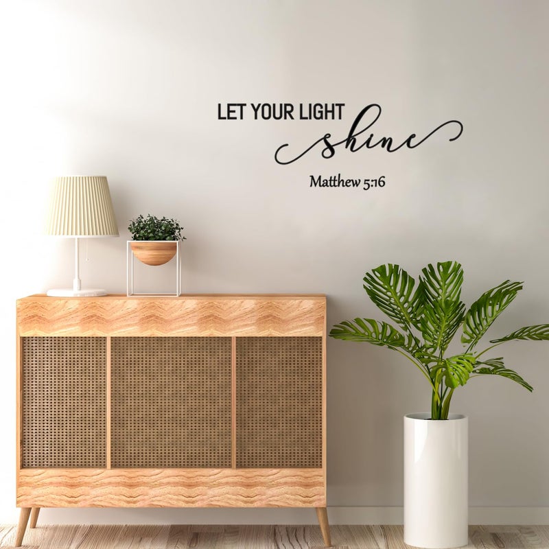 Generic 12 Pieces Bible Verse Wall Stickers Inspirational Quotes Christian Wall Decals Scripture Wall Decals Peel and Stick Motivational Wall Decal for Living Room Bedroom Bathroom Office  Black  - Image 4