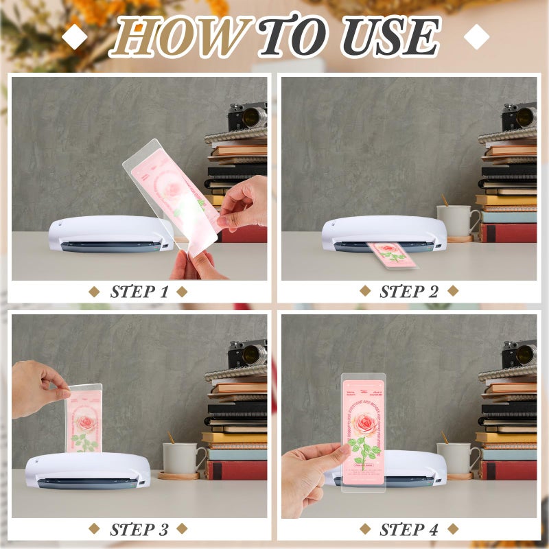 Fuyoooo 101 Pcs DIY Bookmark Making Kit Bookmark Laminating Pouches 5 Mil Hot Laminator Sleeves with Rainbow Tassels and Puncher Fit Most Pouch Laminating Machines Easter Gift(2.36 x 6.3 Inch) - Image 4