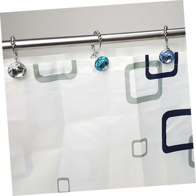 Glide Shower Liner Hooks White Rhinestones 12 Pack Size 9x3 6cm - Image 5