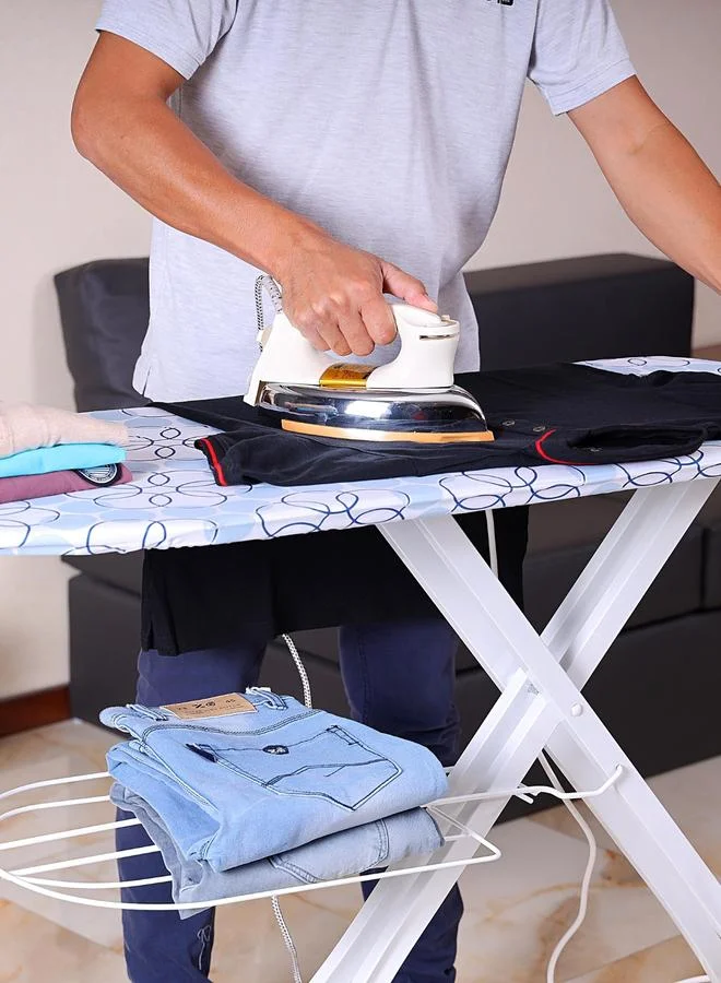 Royalford Mesh Ironing Board with Attached Cloth Rack, 122x38 cm