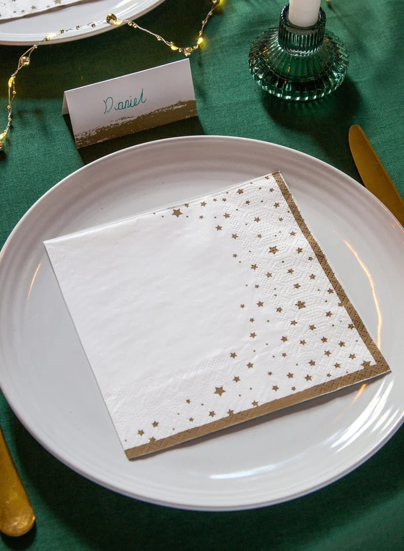 توكينج تيبلز مناديل بورق ذهبي  قطعة  سم