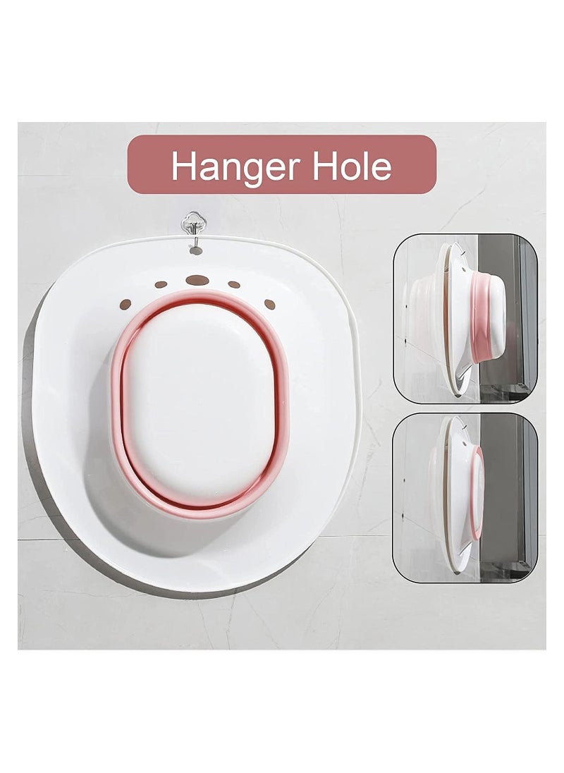 Generic Sitz Bath for Toilet Seat, Foldable Postpartum Care Basin, Suitable for Pregnant Women, Postpartum Care, Perineum Treatment, Sitz Bath for Hemorrhoids (Pink)  - Image 5