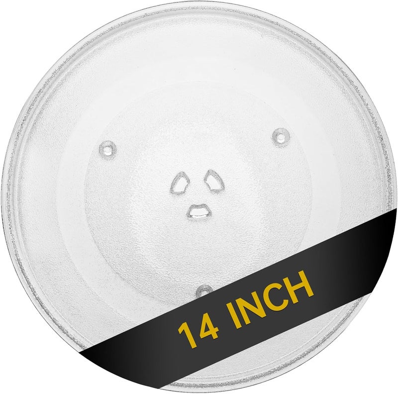 Rotaglass 14" Microwave Glass Turntable Plate, 14" / 36cm Microwave Tray Replacement Glass Plate, Glass Tray Replacement for LG, GE, Magic Chef, Hotpoint, Panasonic, Kenmore, etc - Image 1