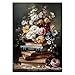 Larkipuzz Vintage Books Flower Puzzles for Adults 1000 Pieces Beautiful Retro Wildflower Pages Jigsaw Puzzles Art Aesthetic Vase Floral Plant Painting Puzzle - Image 2
