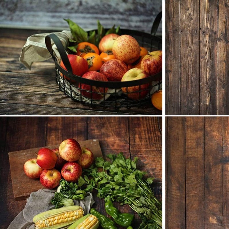 BPA 56x89cm Double-Sided Rustic Wood Backdrop - Image 1