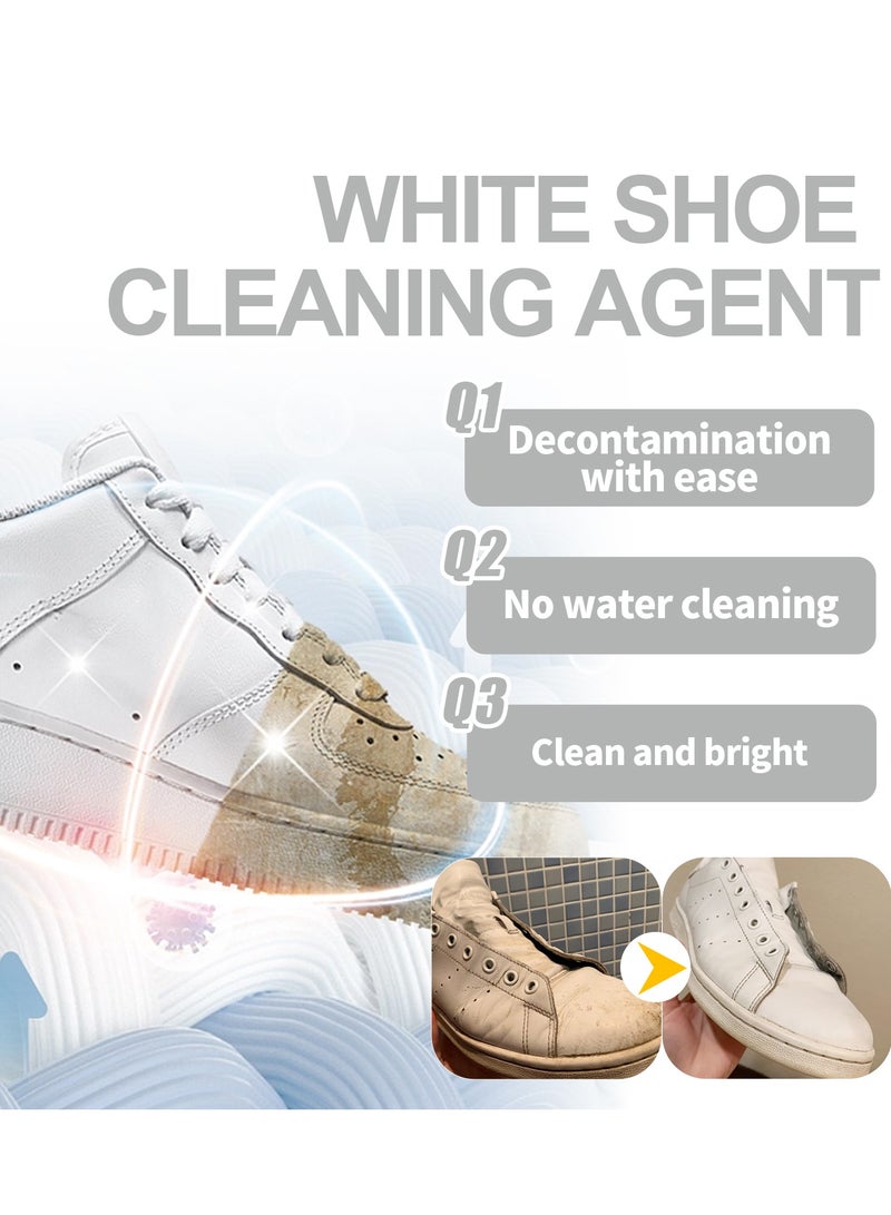 Jaysuing Instant Foam Cleaner & Shoe Whitener – Effortlessly Clean and Decontaminate Sneakers, Canvas, and Leather Shoes without Water. Restore Bright White Color, Remove Stains, and Whiten Yellowing Edges for a Fresh and Clean Look (100ml) - Image 3