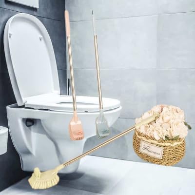 Abhaymart Double Hockey Shape Toilet Cleaner Brush with Holder Stand, Toilet Cleaning Brush for Western and Indian Toilet, Bathroom Brush for Toilet Cleaning (Multi-Color, Pack of 1) - Image 3