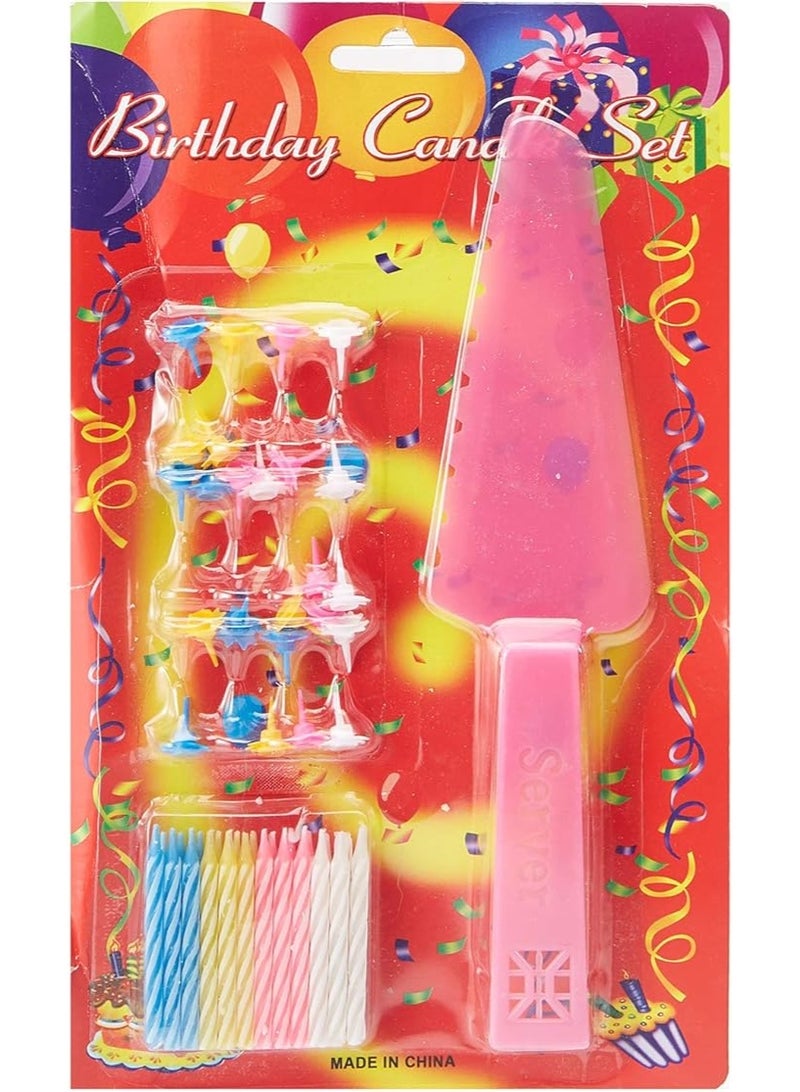 سارفا مجموعة شمعة عيد ميلاد مع حامل كعكة مكونة من 24 قطعة - Image 1