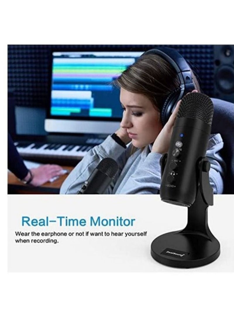 Jmary PW8 Professional Metal Voice Recording Usb Condenser Studio And Podcast Recording Gaming Microphones - Image 3