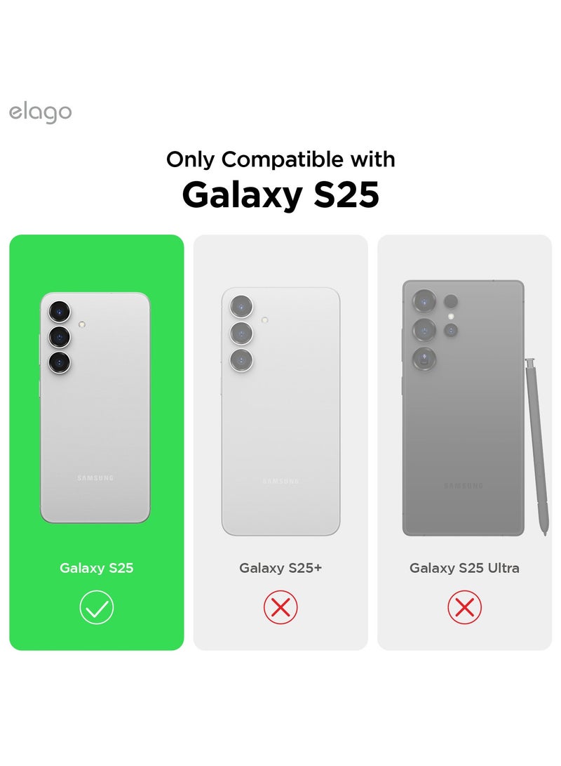 Elago Liquid Silicone for Samsung Galaxy S25 Case Cover Full Body Screen Camera Protective, Shockproof, Slim, Anti-Scratch Soft Microfiber Lining - Medium Grey - Image 2