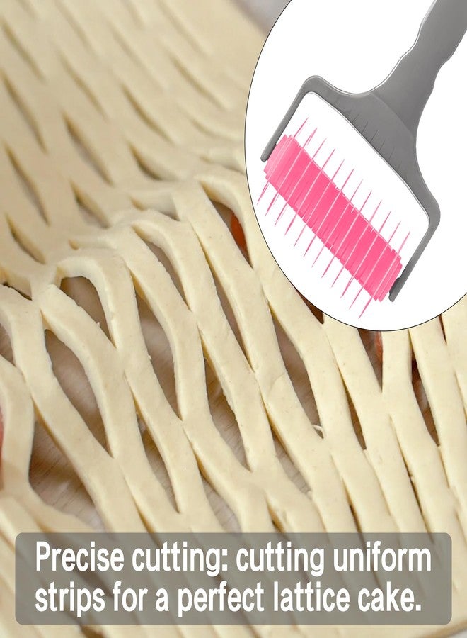 Ginfonr Pastry Lattice Roller Cutter, Pastry Cutter Roller DIY Baking Tool for Dought Cookie Pie, Crust Pastry Wheel for Cutting, Baking & Cooking Tool for Apple Pie Crust or Ravioli Pasta - Image 5