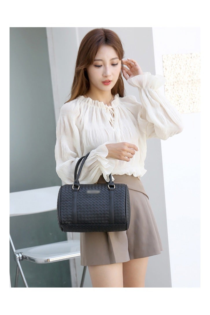 DUNISO 6pcs Shoulder Bag Set for Women Large Capacity Diamond pattern  Ladies Tote Handbag Set for Women Commute One Shoulder Cross-body Bag with Wallet(Black） - Image 5