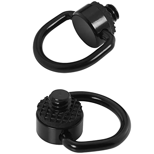 LUORNG 2 Pack D-Type Screw Stainless Steel D Ring Screw Hinged Holder Camera Fixing Screw for Tripod DSLR Cameras for Quick Release Wrist Strap Sling, Black - Image 4