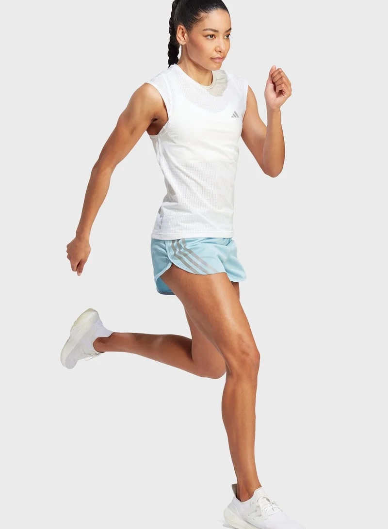 Adidas Run Icons 3-Stripes Low Carbon Running Shorts