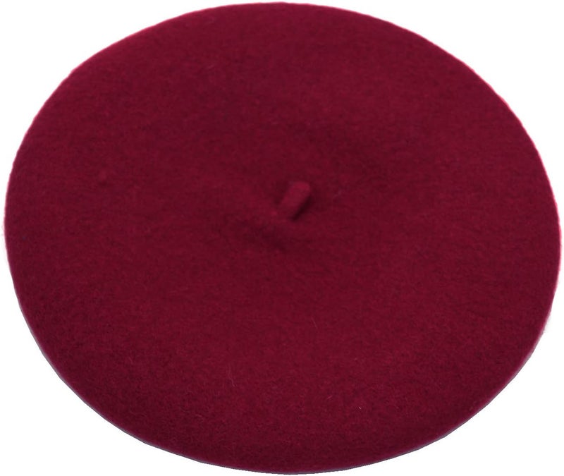 Wheebo Wool Beret Hat,Solid Color French Style Winter Warm Cap for Women Girls Lady - Image 3