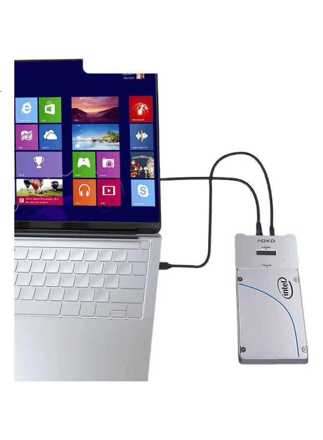 Aoko U.2/Sata/M.2 Hard Drive Dock U.2 Solid State Drive Enclosure Nvme External Enclosure U2 To Usb 2.5/3.5 Inch Sata Mechanical Hard Drive Reader Adapter Au10Sl - Image 3