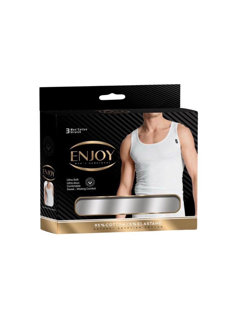 إنجوي انجوى طقم ملابس داخلية رجالي من القطن – 3 قطع فانله داخليه - Image 1